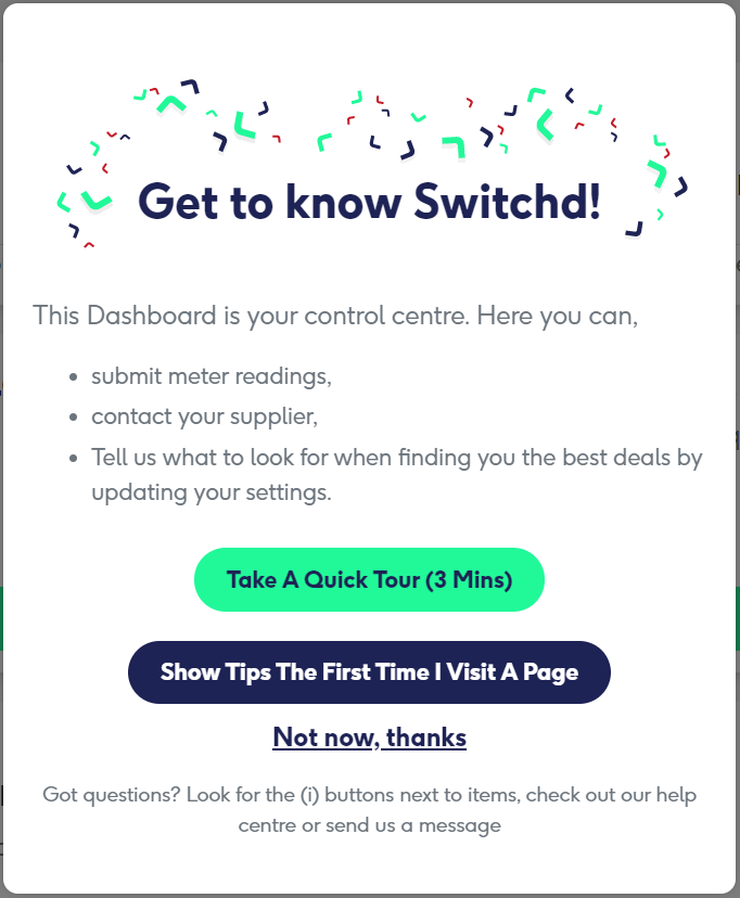 Switchd Dashboard Tour Intro